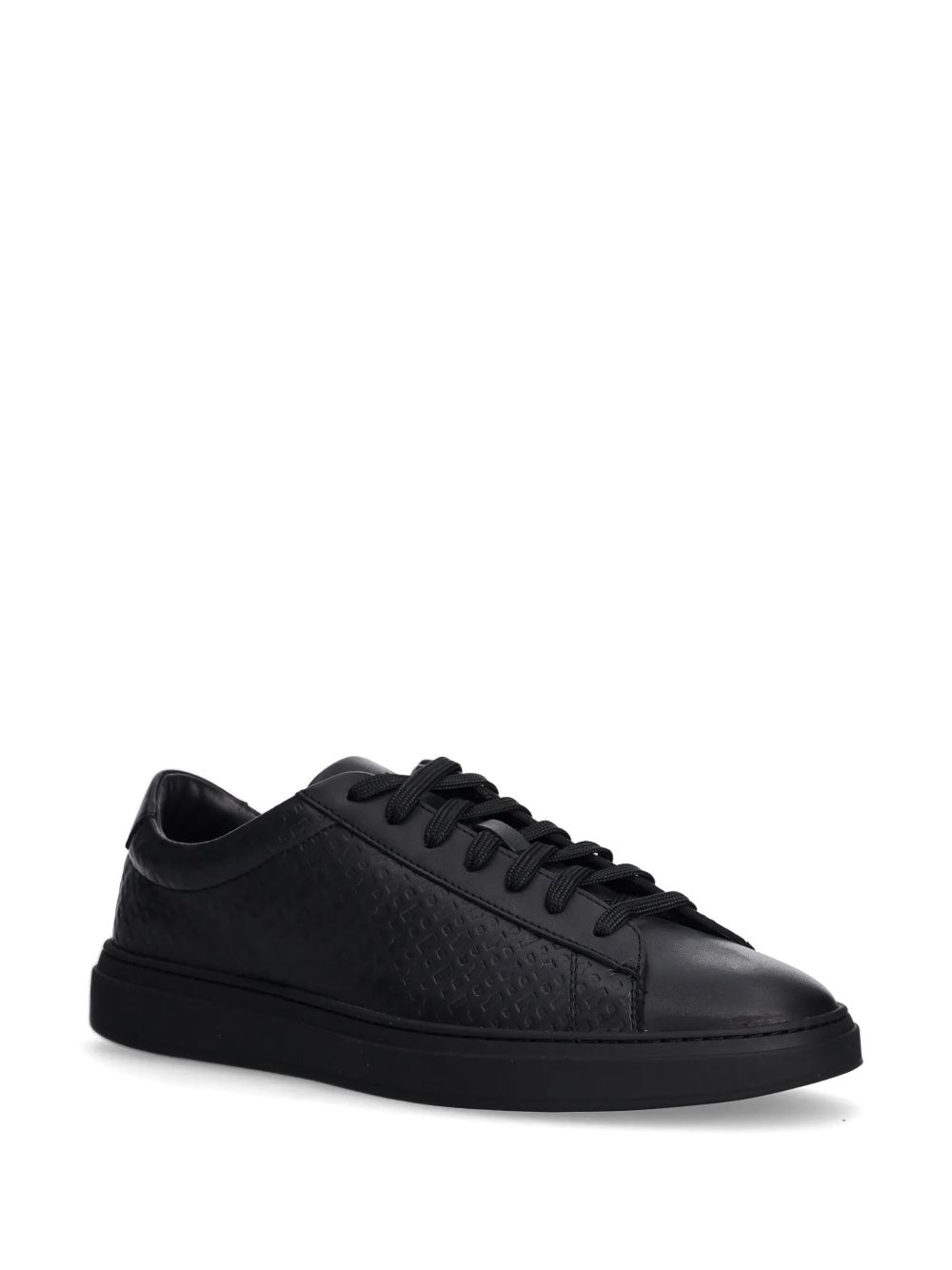 BOSS leather sneakers Black