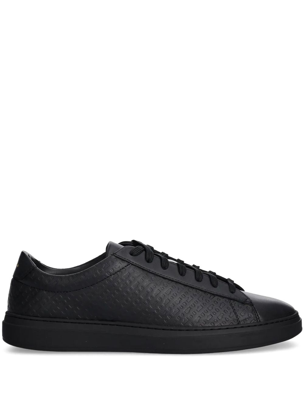 BOSS leather sneakers Black