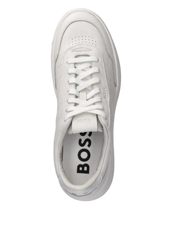 BOSS レザースニーカー | ホワイト | FARFETCH JP