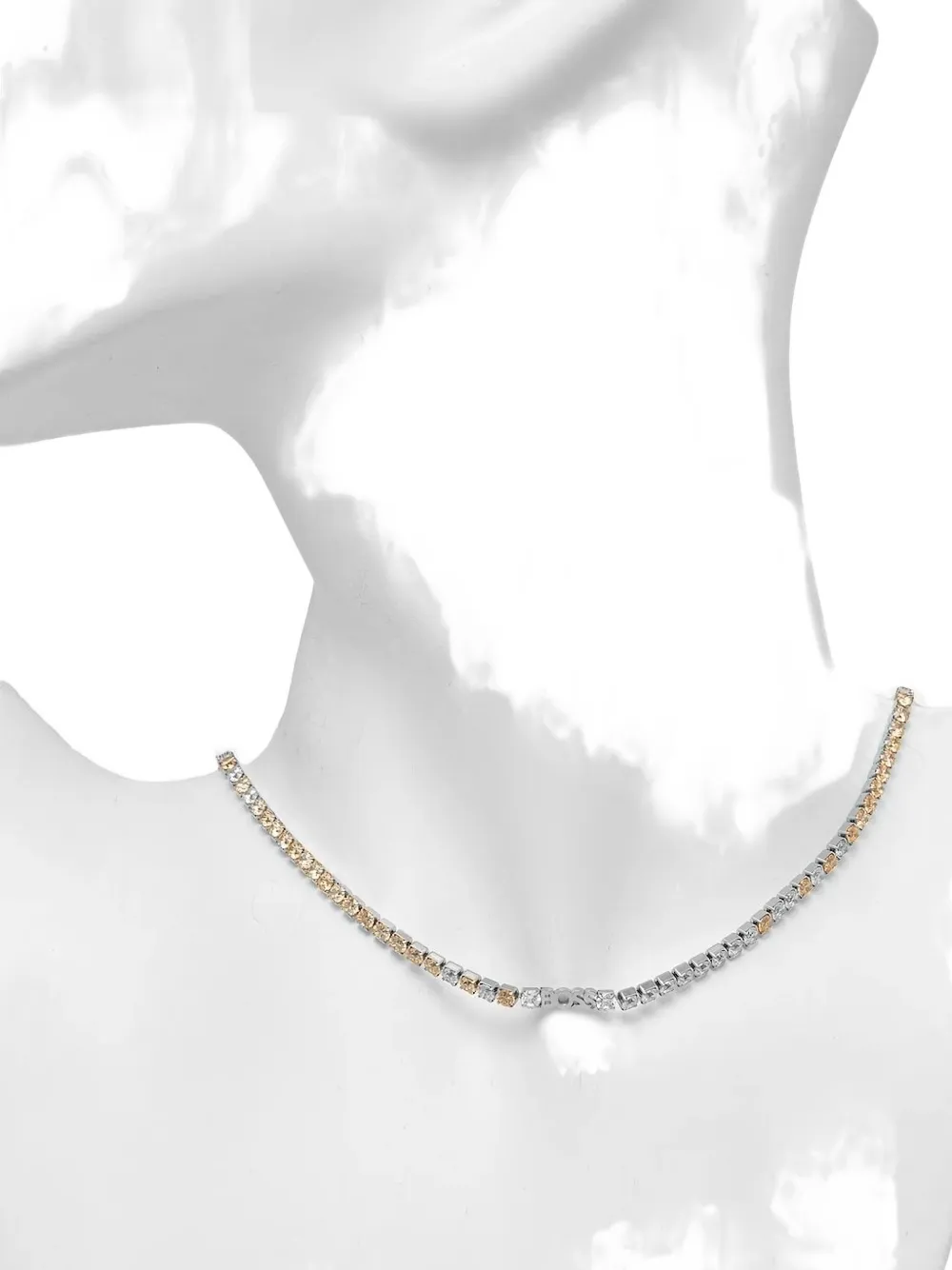 Hugo Boss Crystal-embellished Necklace In Silver