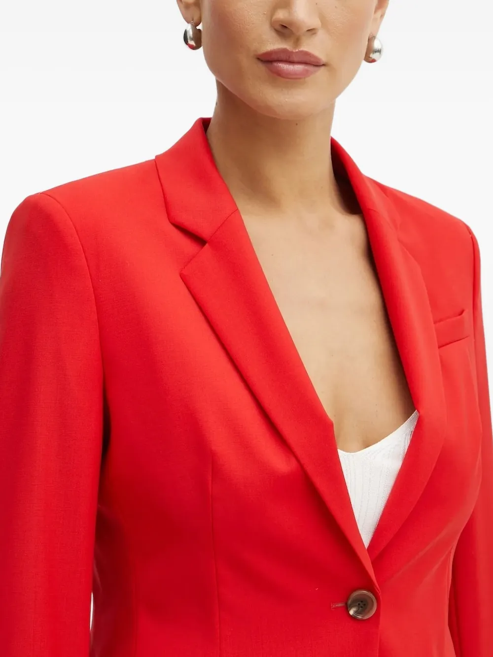 Hugo Boss Single-button Blazer In Red