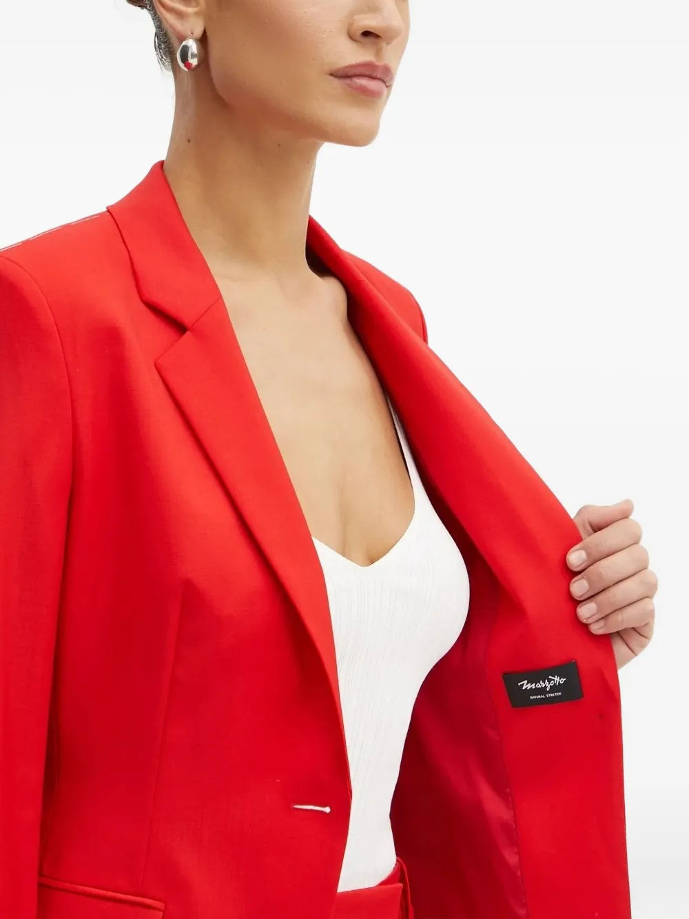 Hugo Boss Single-button Blazer In Red