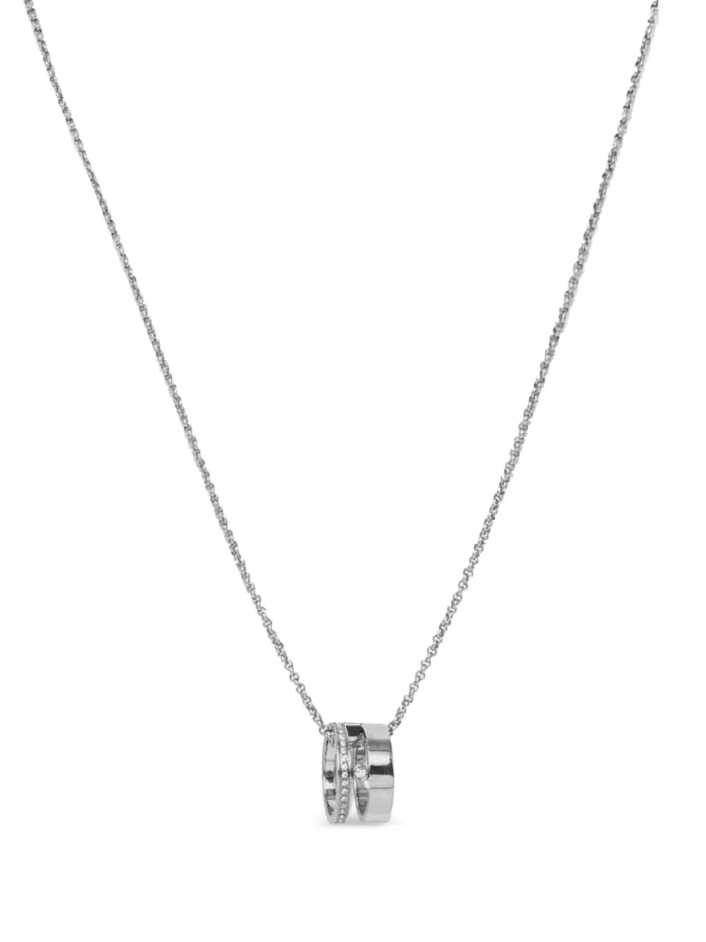 Hugo Boss Double-ring Chain Necklace In Green