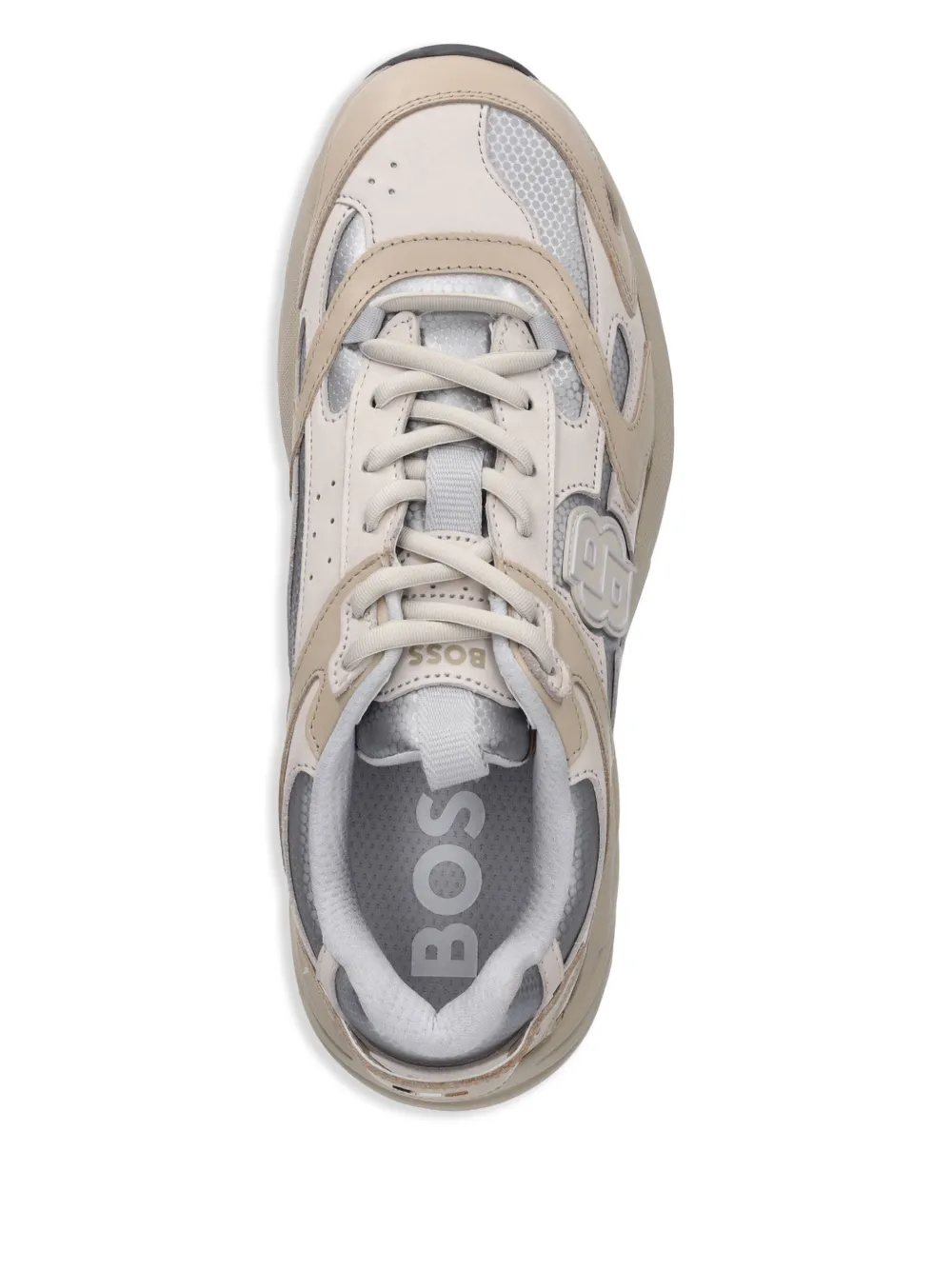 BOSS leather sneakers Neutrals