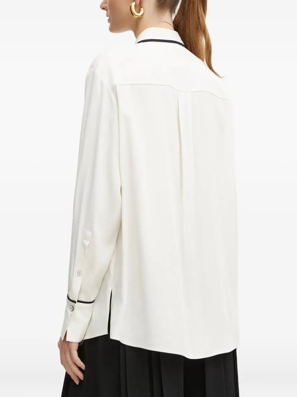 BOSS Blouse met afwerking Wit