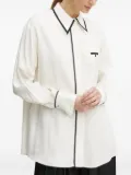 BOSS piped-trim shirt - White
