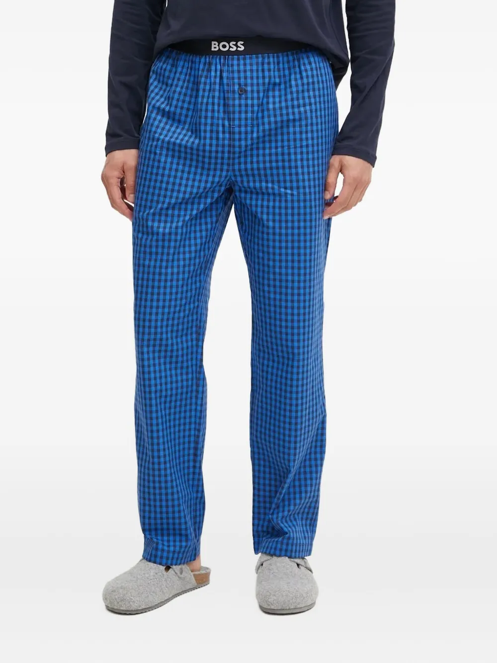 BOSS Pyjama met logoprint Blauw