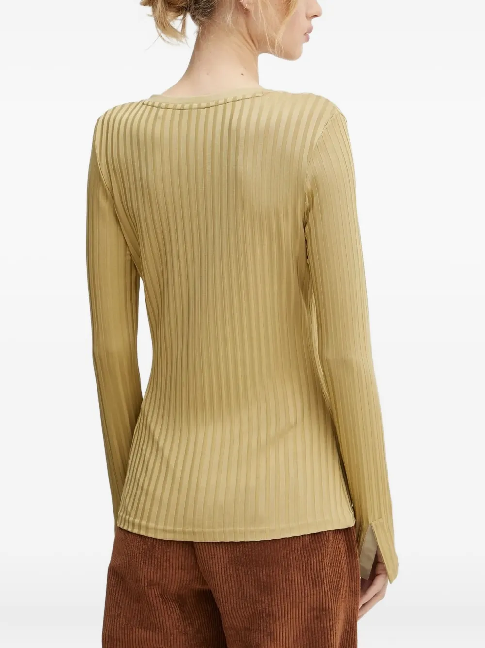 BOSS ribbed V-neck top | T-Shirts & Jersey Shirts | Image 2