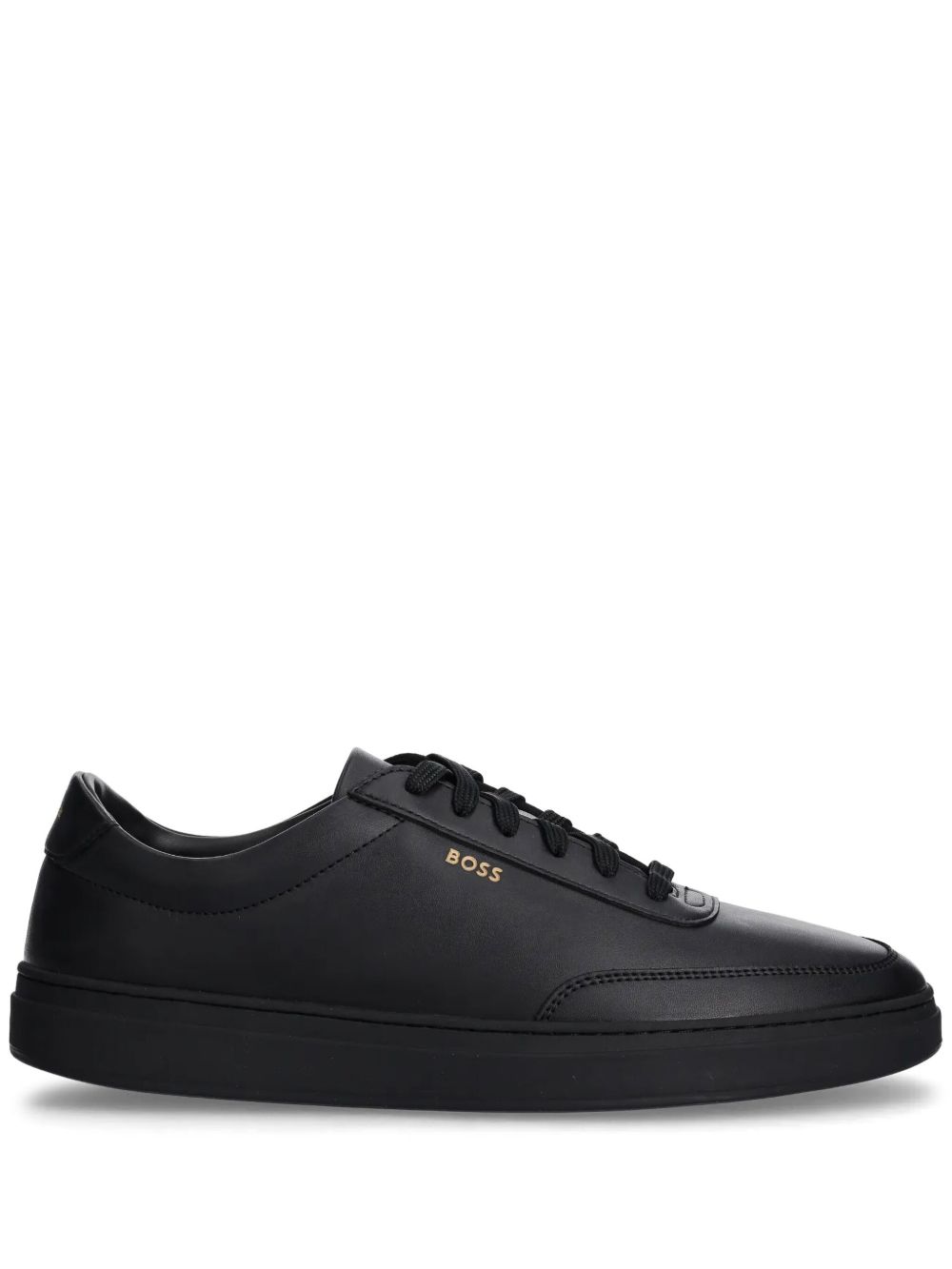 BOSS leather sneakers Black