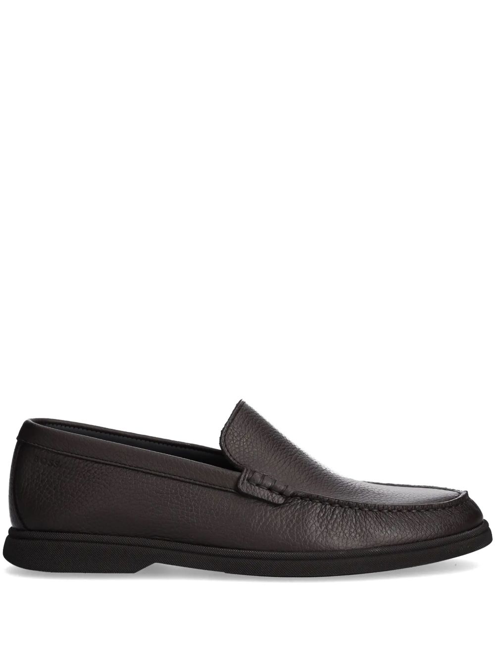 BOSS leather loafers Brown