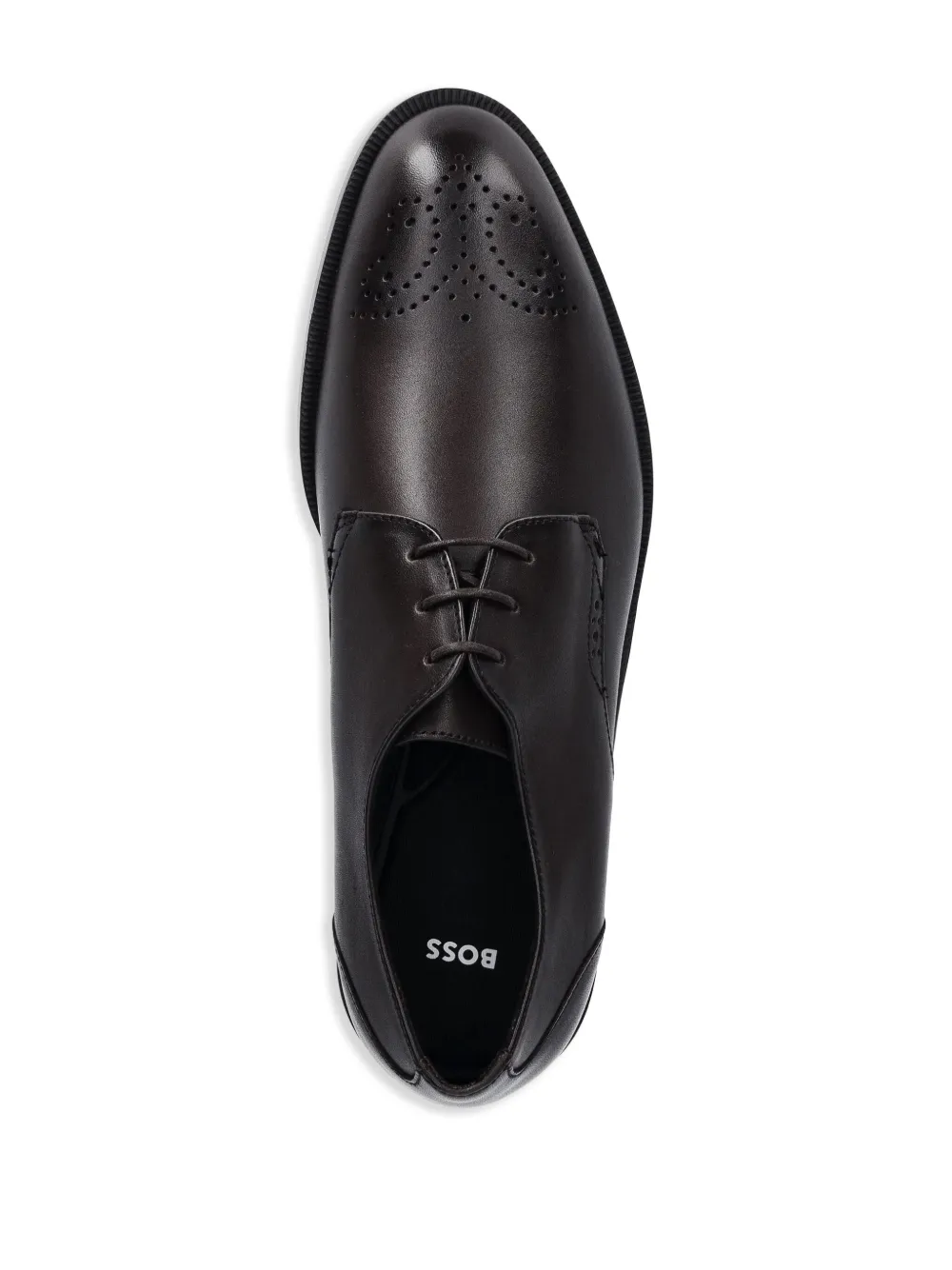 BOSS leather derby shoes Brown
