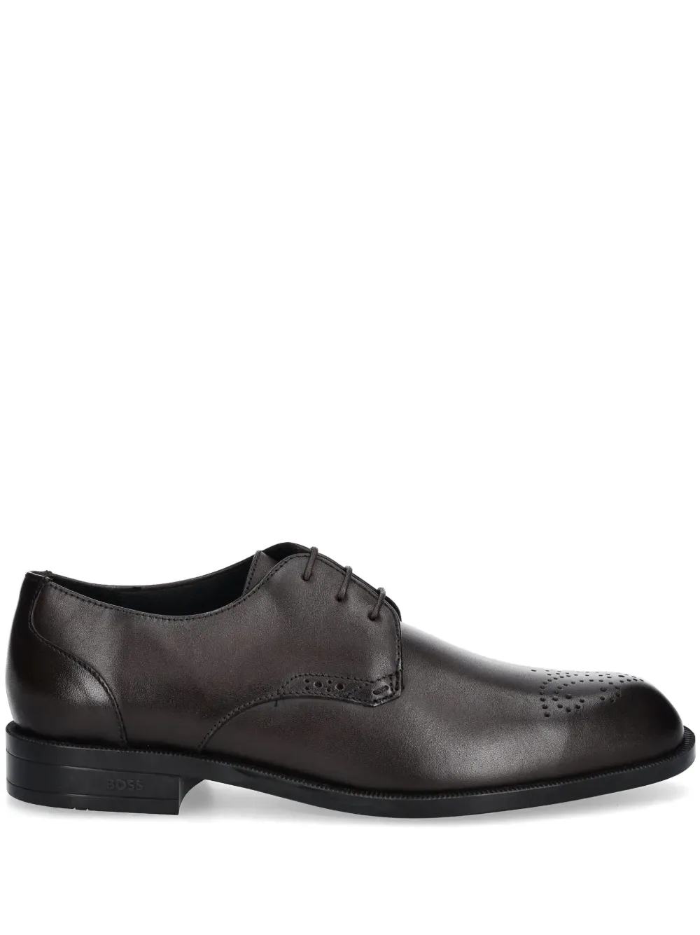 BOSS Leren derby schoenen Bruin