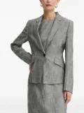 BOSS single-button textured top - Grey