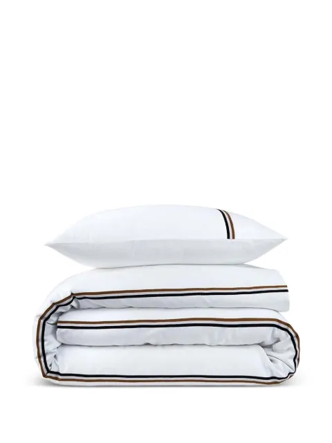 BOSS stripe-detail bedding set