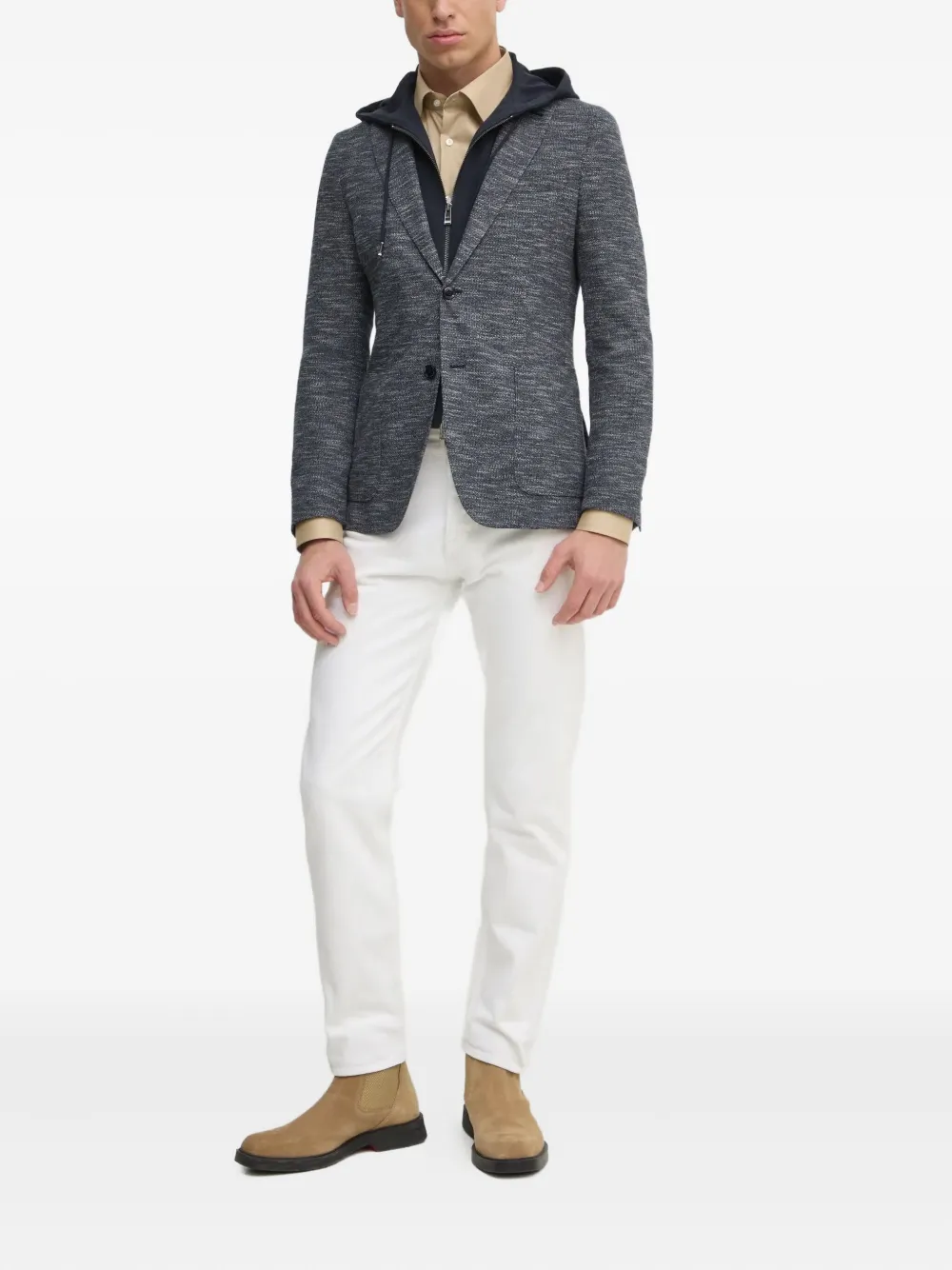 BOSS Katoenen overhemd - Beige