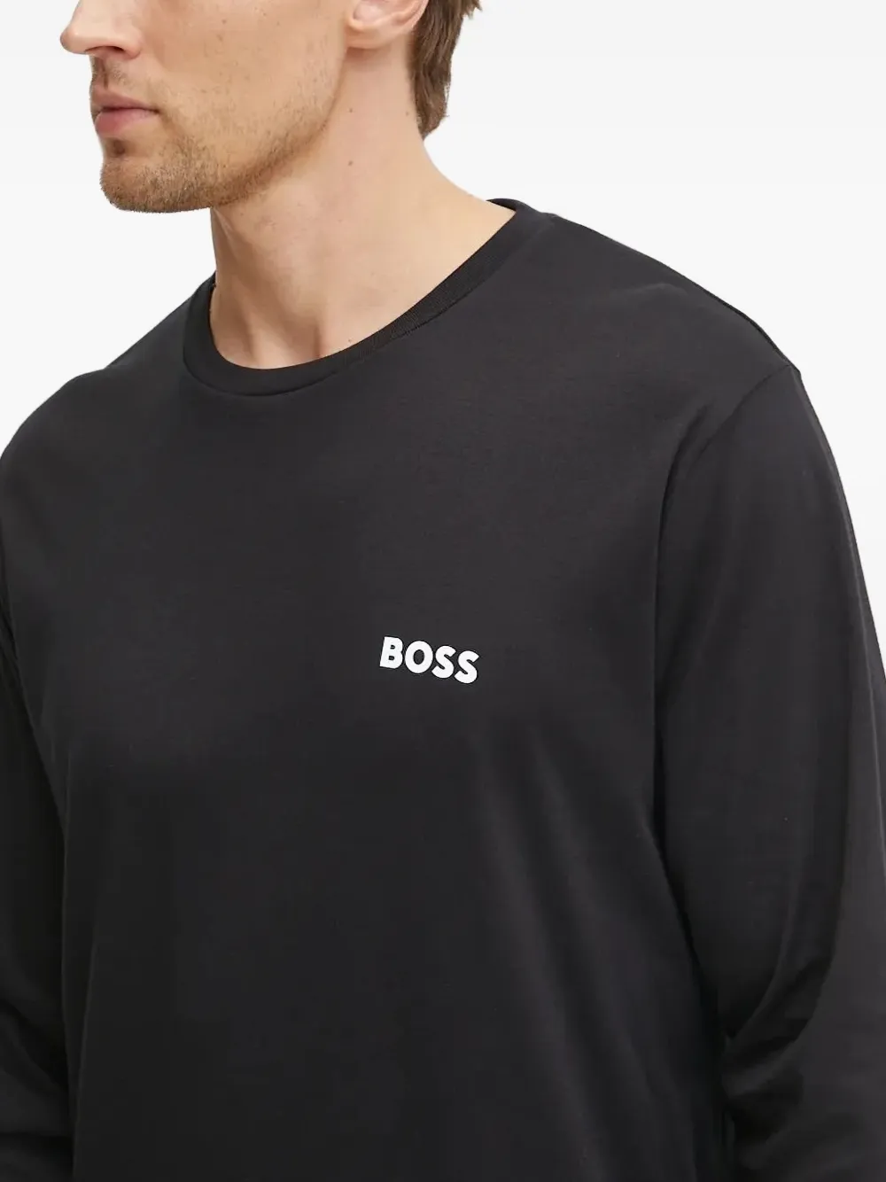 BOSS geometric-print pyjamas Zwart