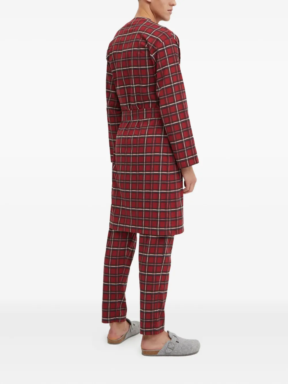 BOSS checked dressing gown | Image 2