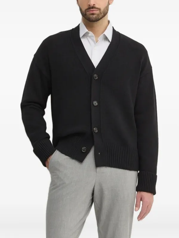 BOSS V-neck Cardigan Black FARFETCH JO
