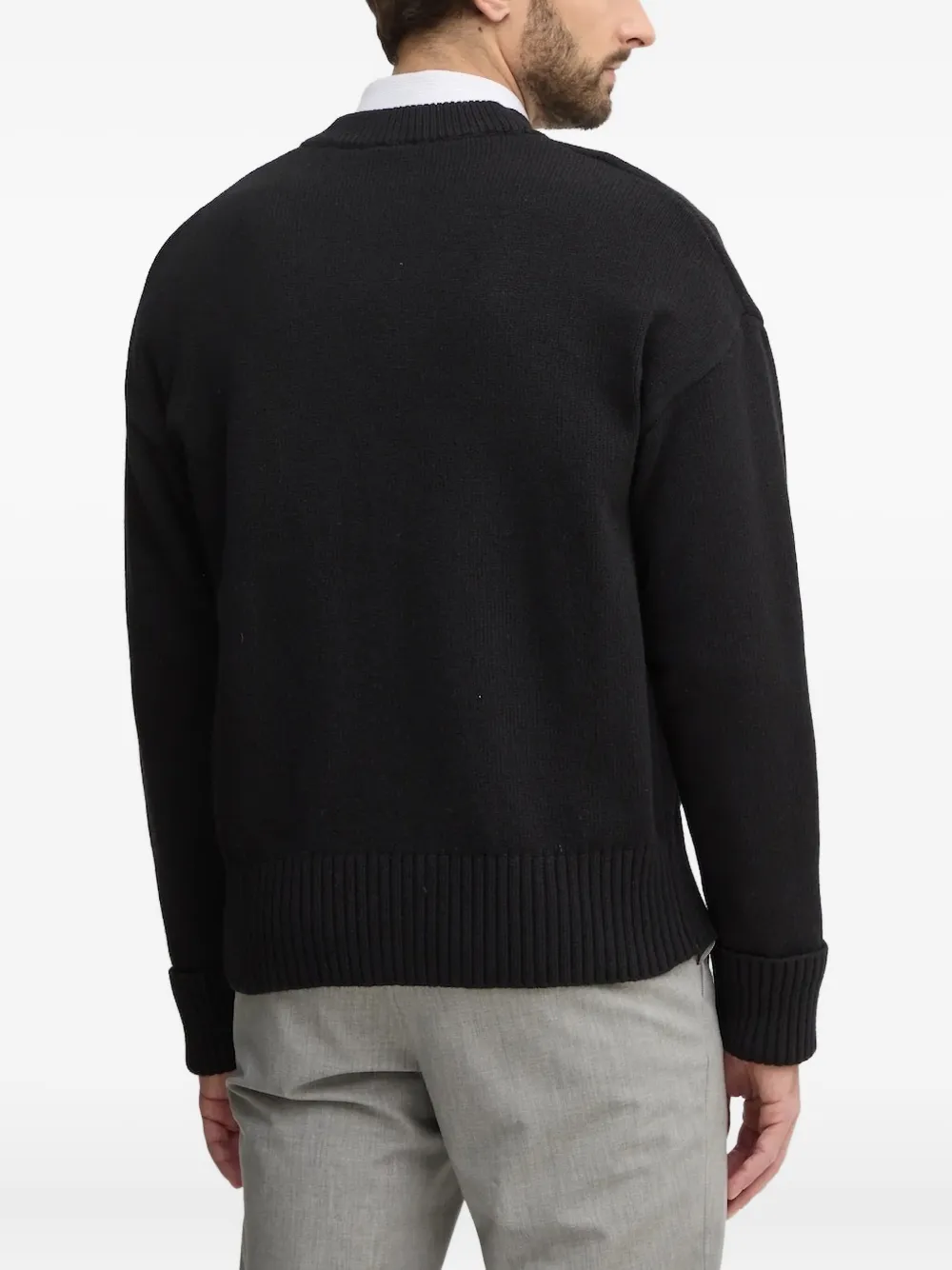 Hugo Boss V-neck Cardigan In Black