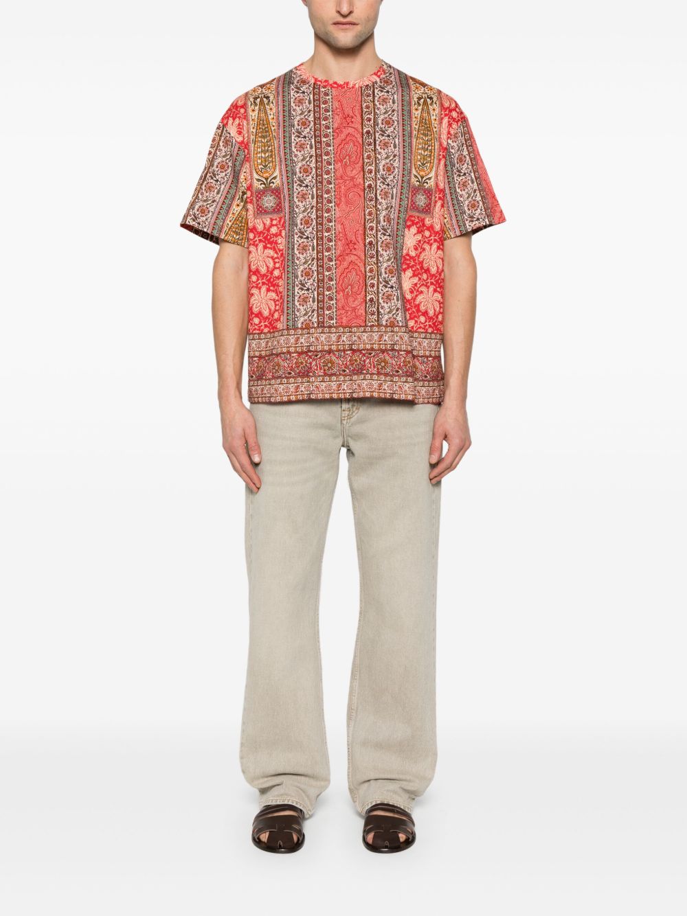 ETRO T-shirt met print - Rood