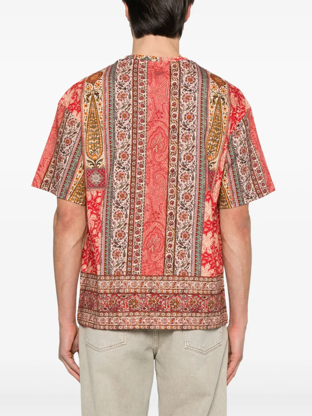 ETRO T-shirt met print Rood