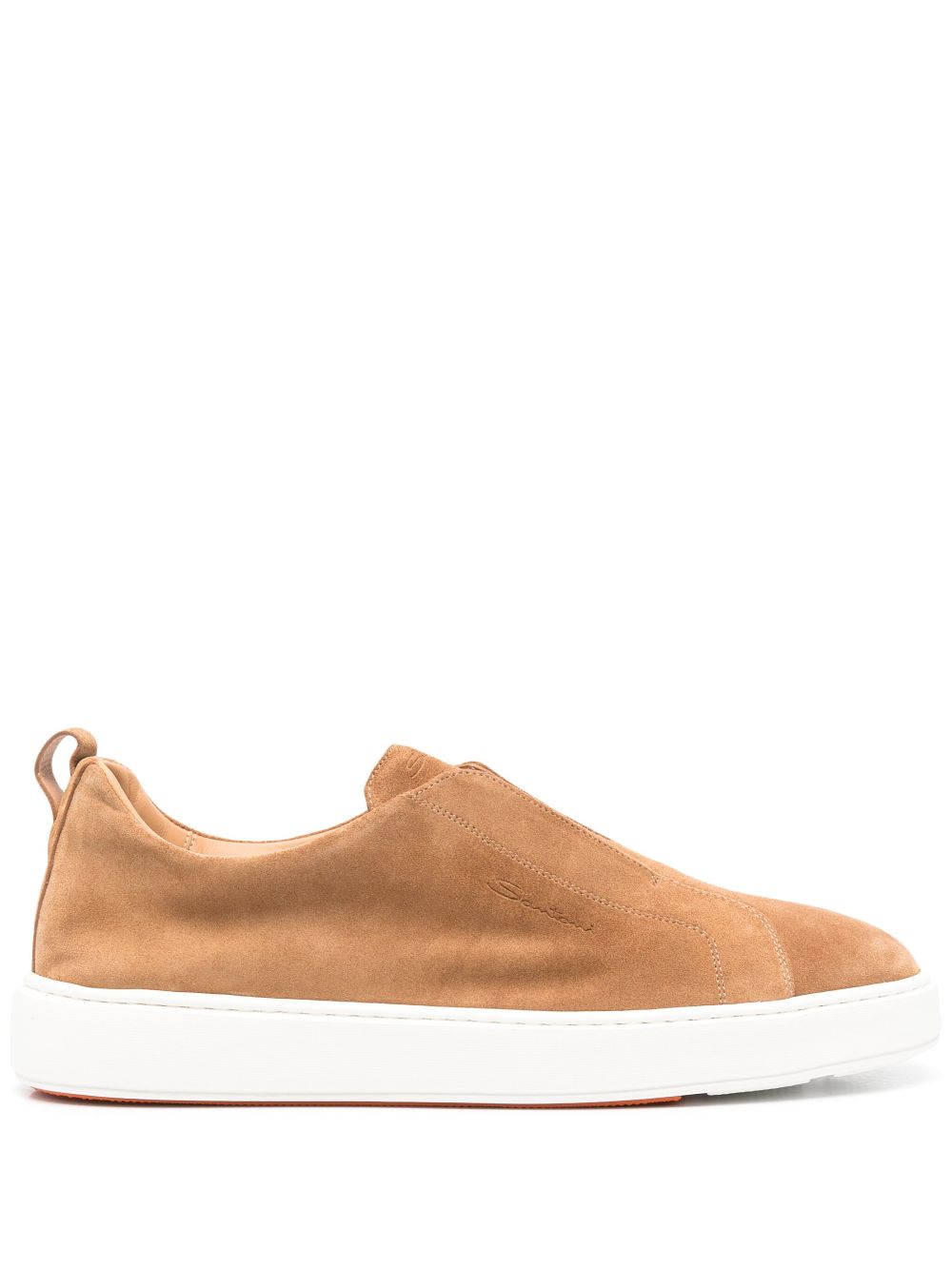 Santoni suede sneakers - Brown