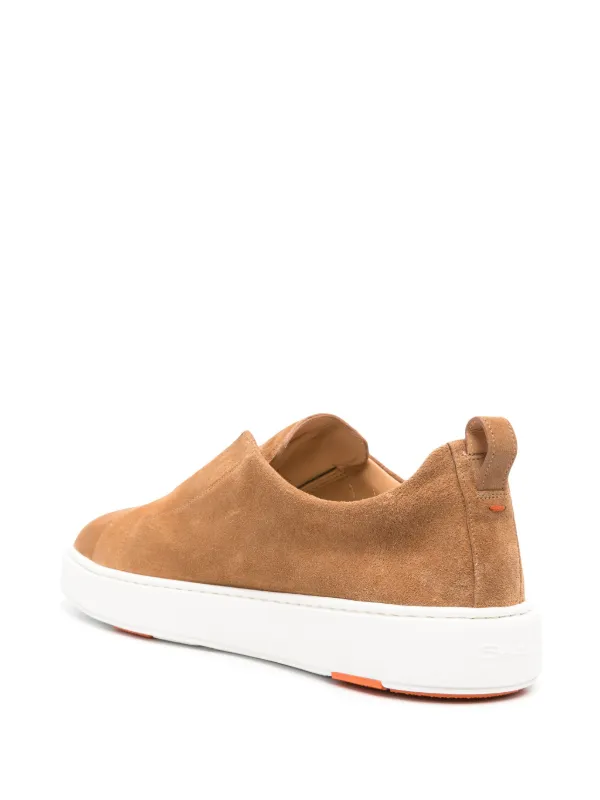 Santoni Sneakers In Pelle Scamosciata | Marrone | FARFETCH IT