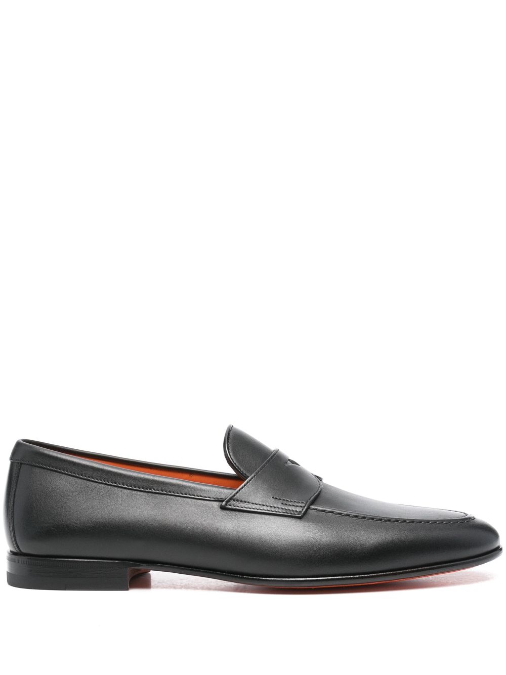 Santoni leather loafers Black