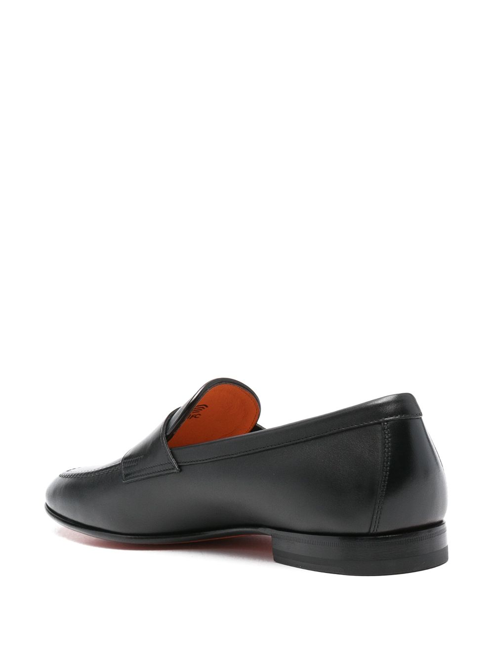 Santoni Leren loafers Zwart