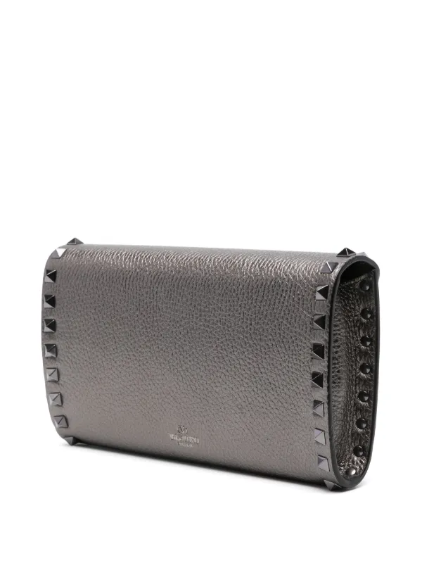 Valentino Garavani Rockstud Clutch Bag | Silver | FARFETCH