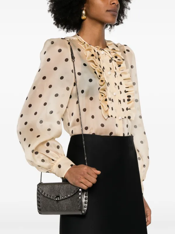 Valentino Garavani Rockstud Clutch Bag | Silver | FARFETCH