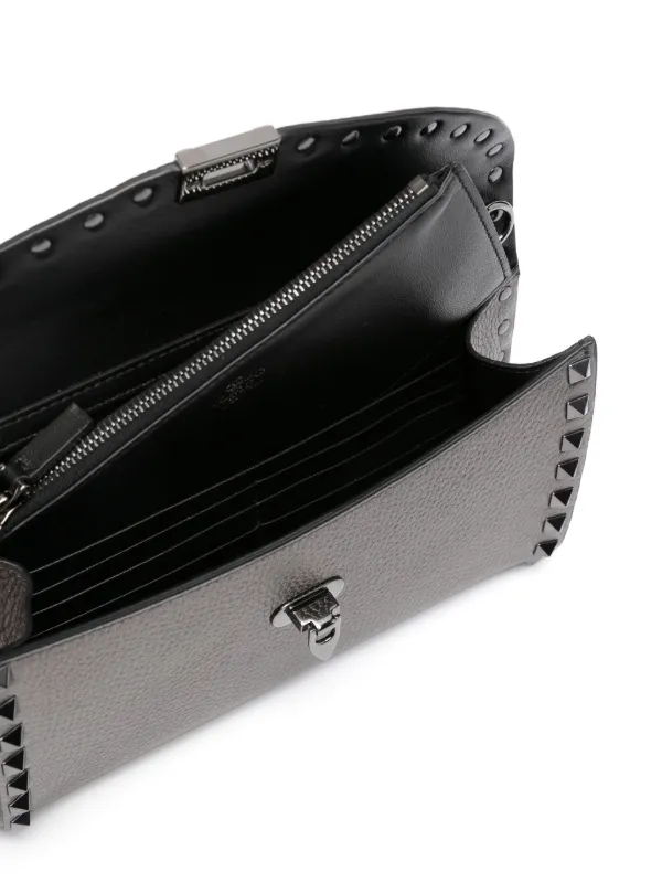 Valentino Garavani Rockstud Clutch Bag | Silver | FARFETCH