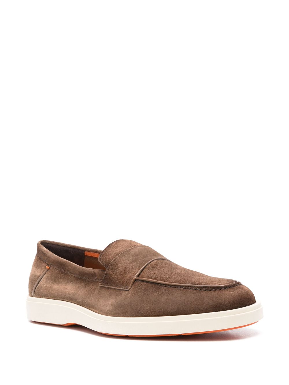 Santoni suede loafers - Bruin