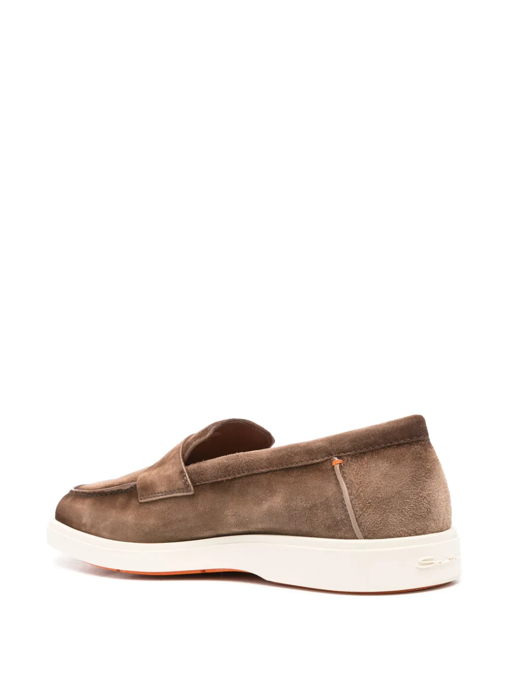 Santoni suede loafers Brown