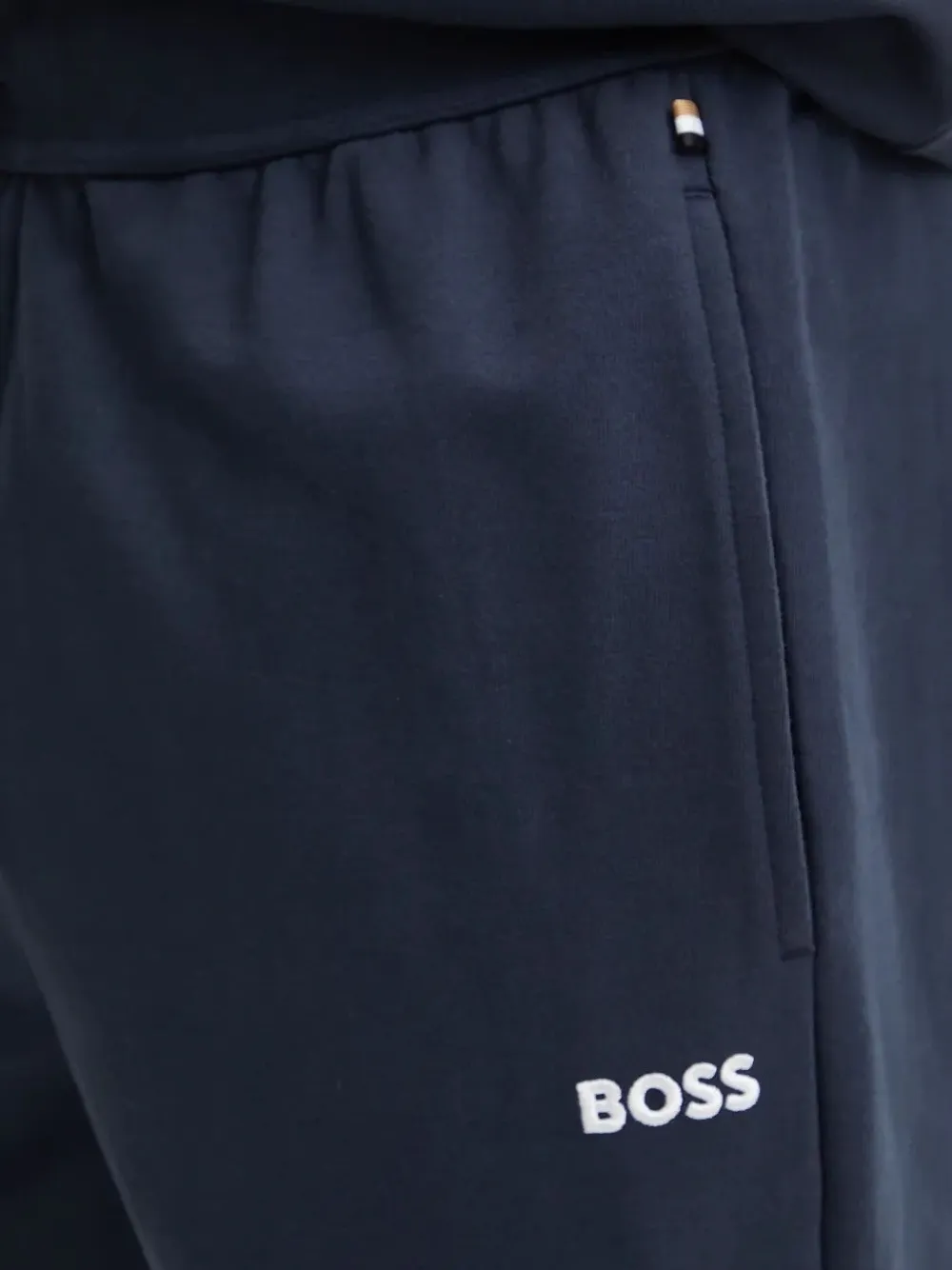 BOSS Jumpsuit met vlakken en logo Blauw