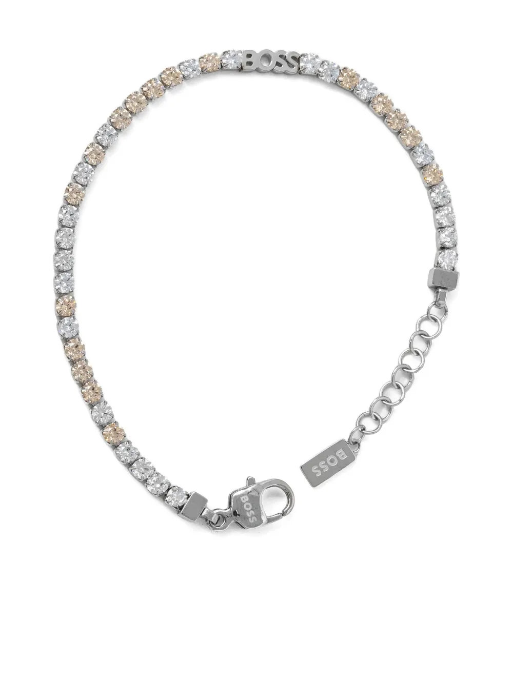 BOSS crystal-embellished tennis bracelet | Silver | Image 1