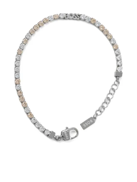 BOSS crystal-embellished tennis bracelet