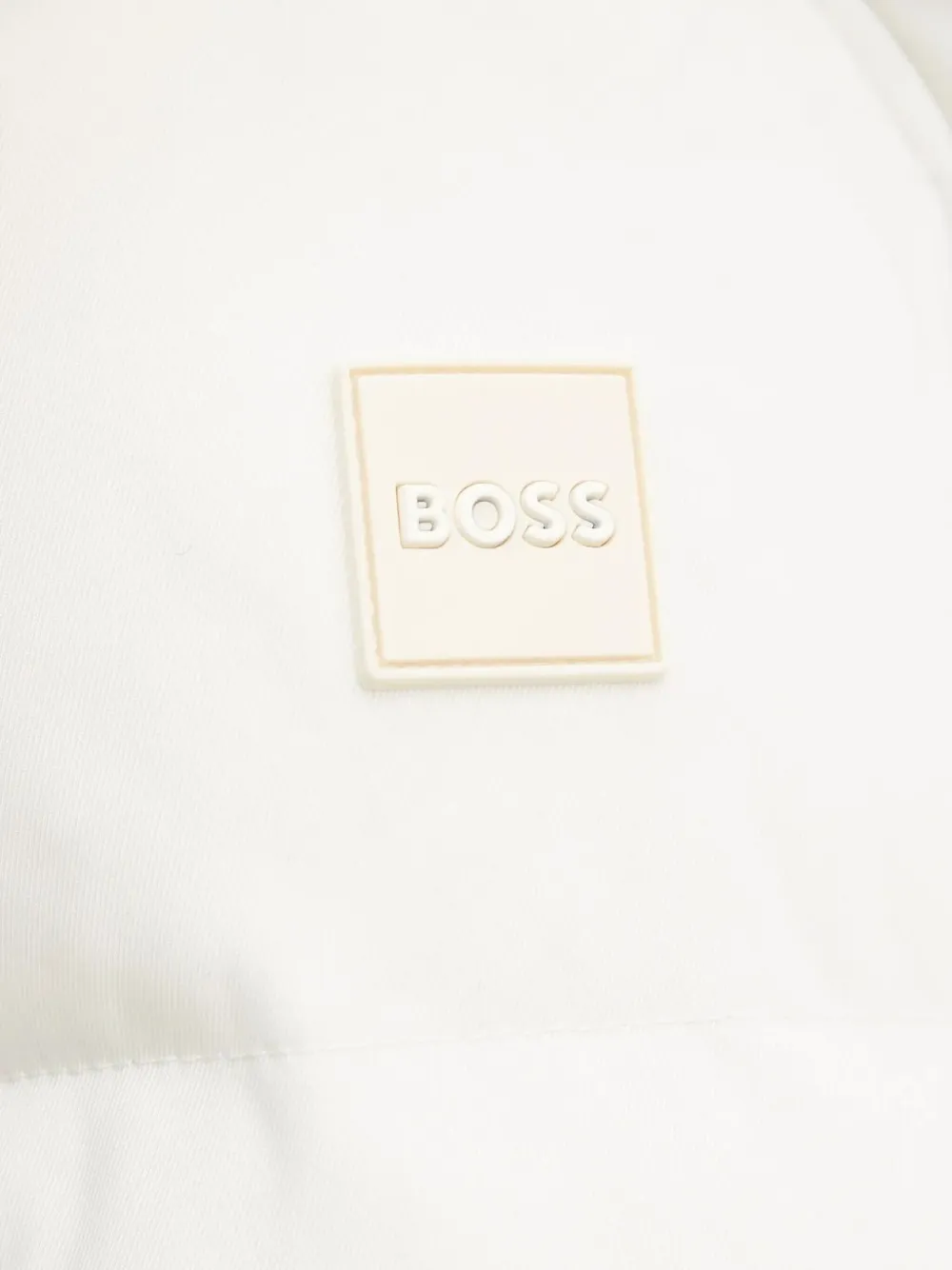 BOSS hooded puffer jacket Wit
