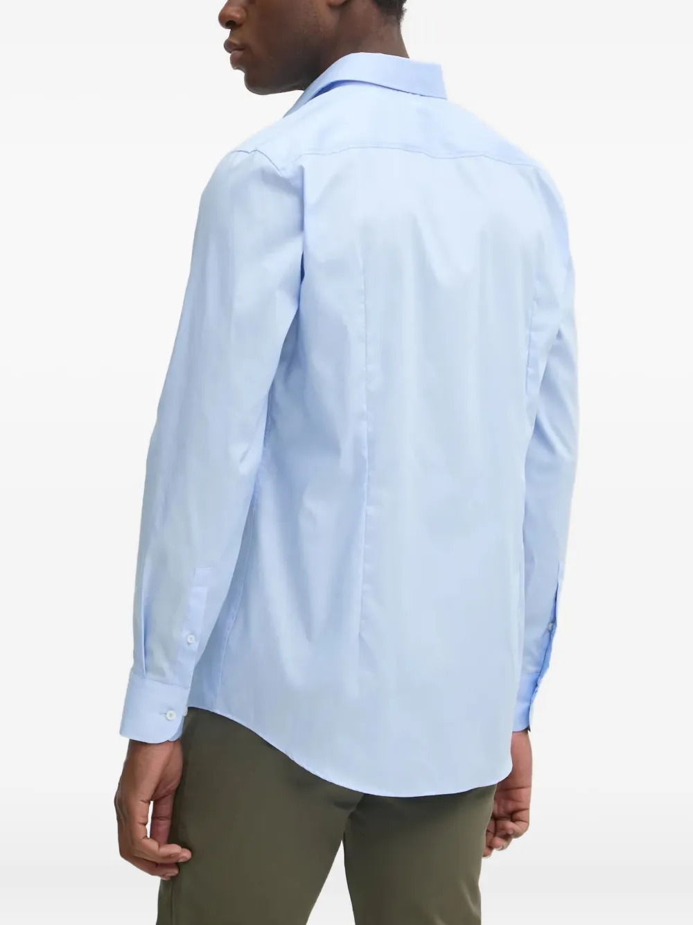 BOSS Katoenen overhemd met lange mouwen Blauw