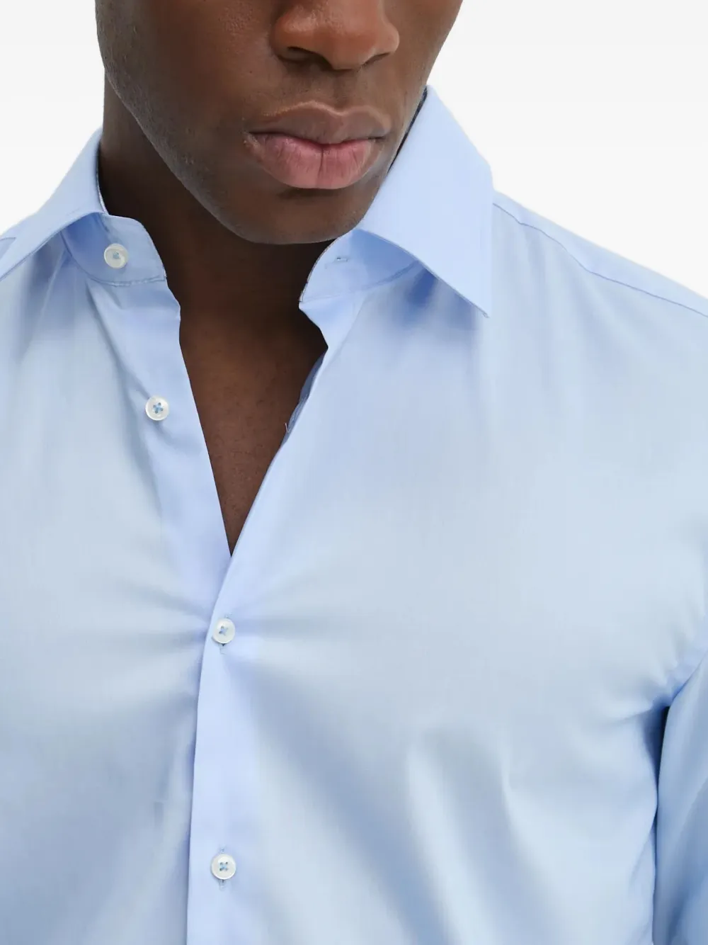 BOSS Katoenen overhemd met lange mouwen Blauw