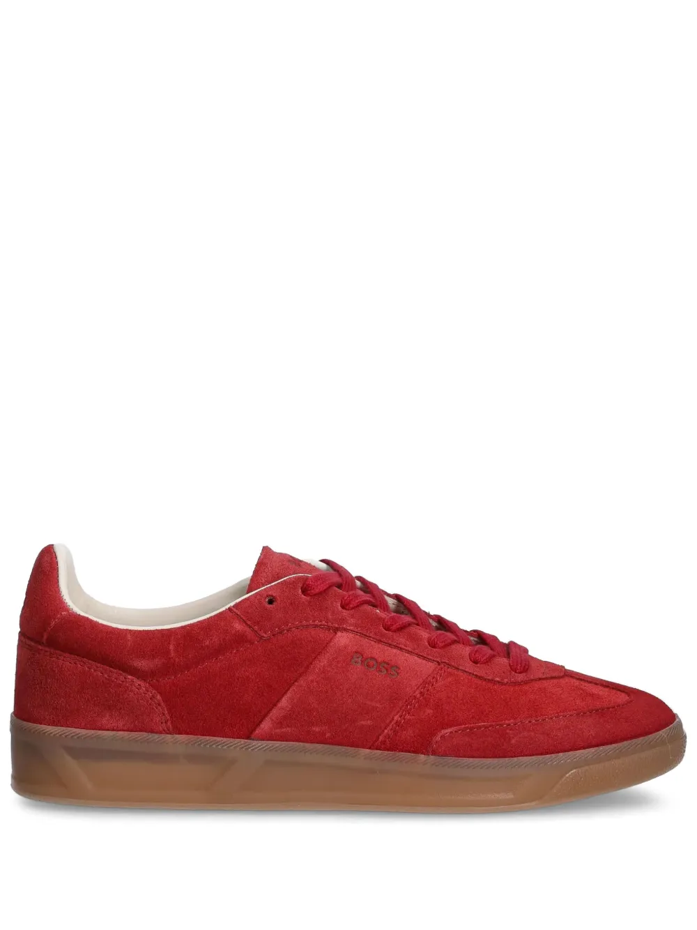 BOSS Suède sneakers Rood