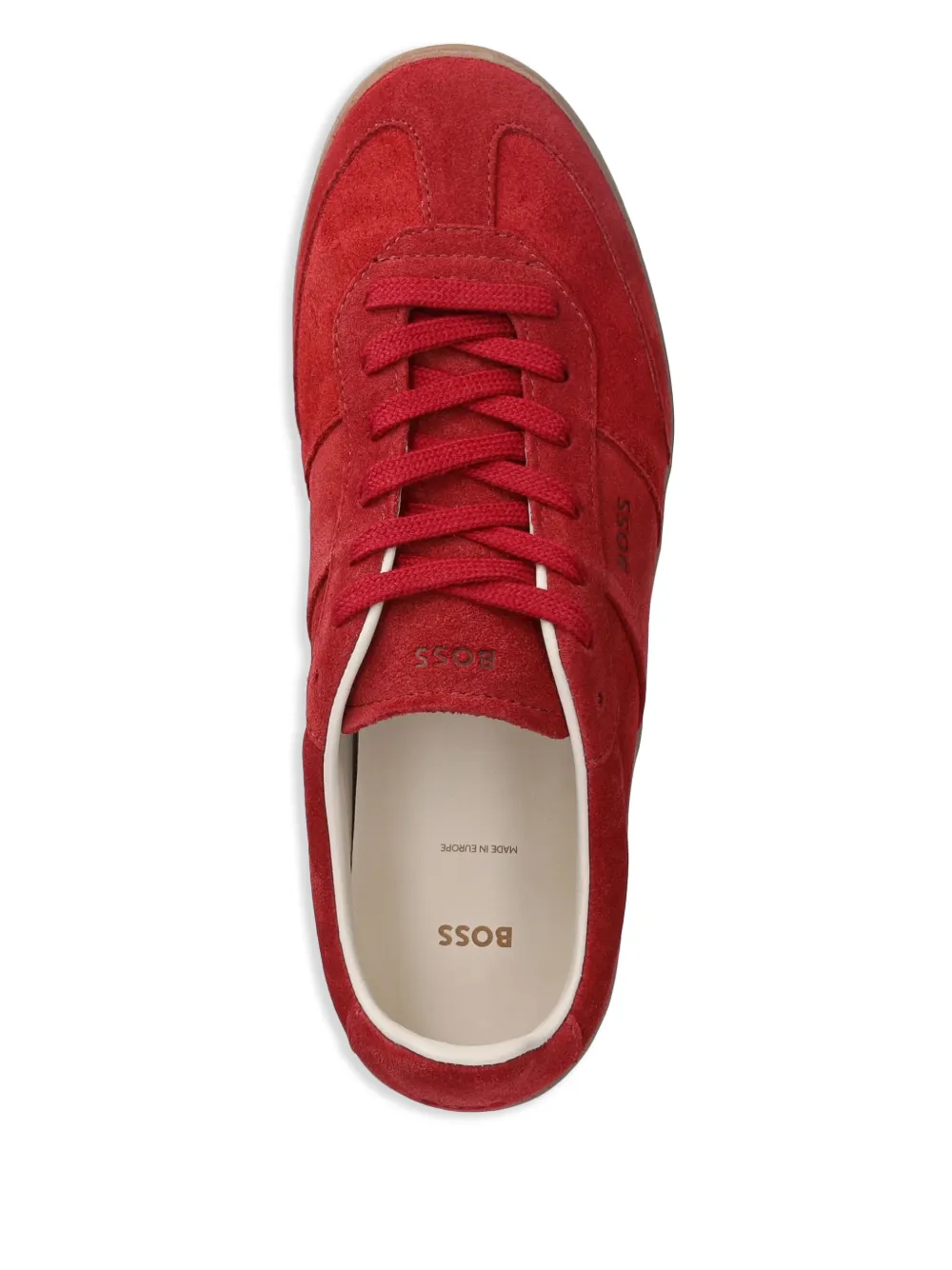 BOSS suede sneakers Red