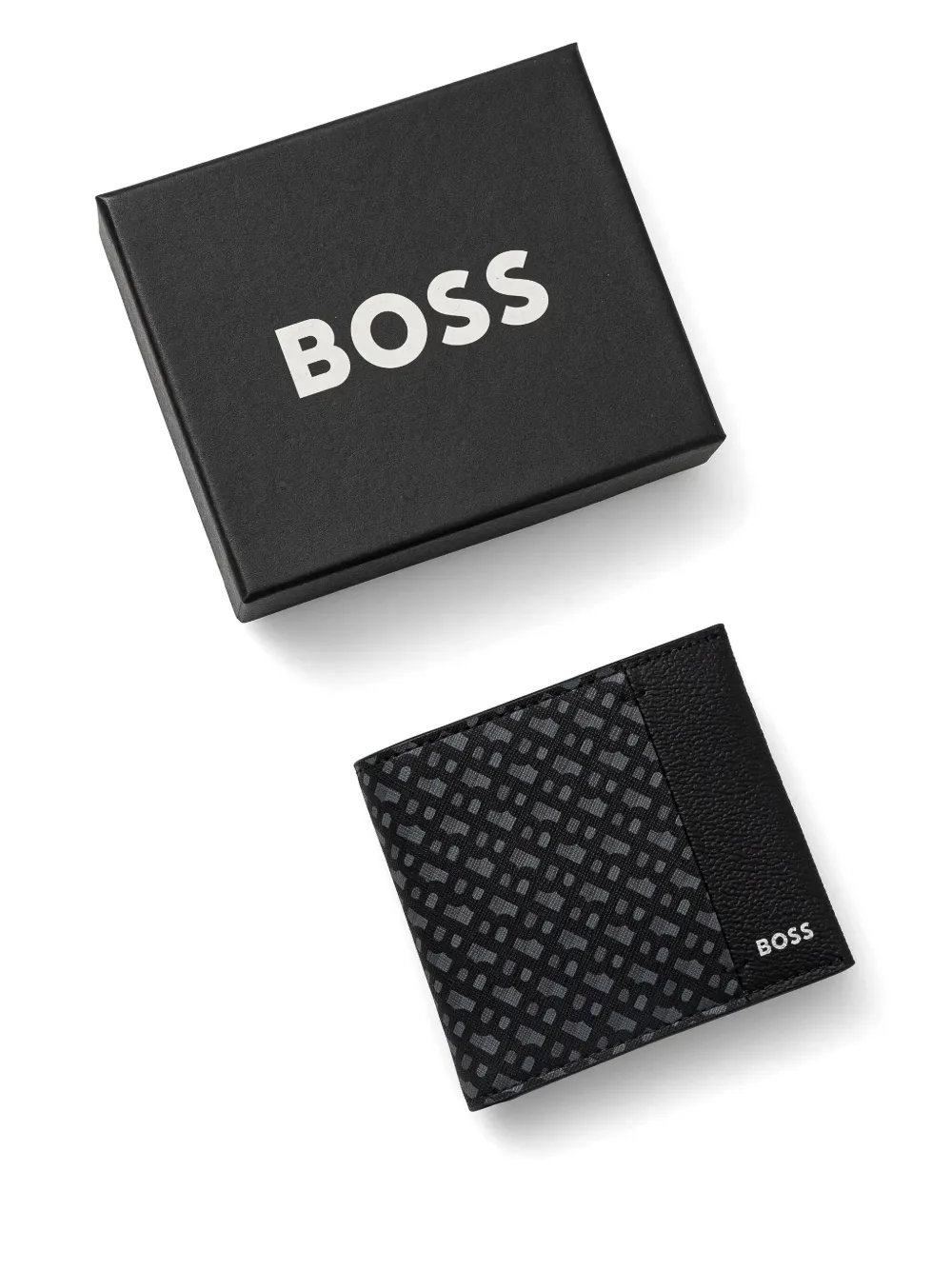 BOSS Monogram lange portemonnee Zwart