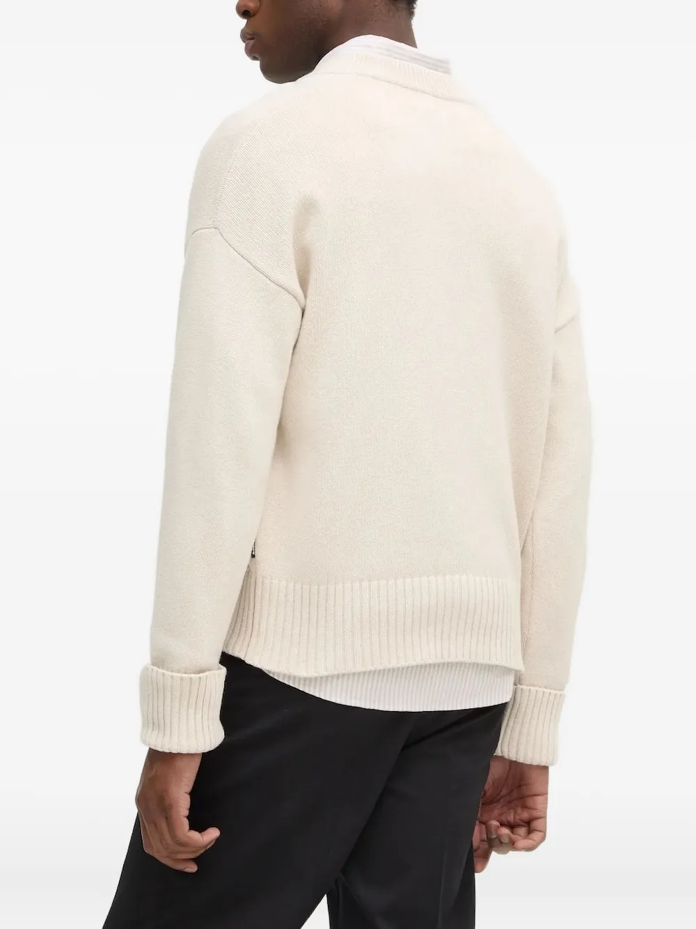 Hugo Boss Button-up Cardigan In Neutral