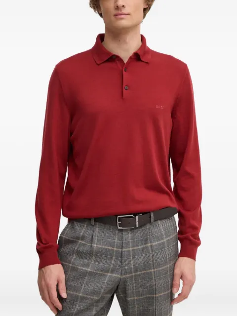 BOSS long-sleeve polo-neck sweater