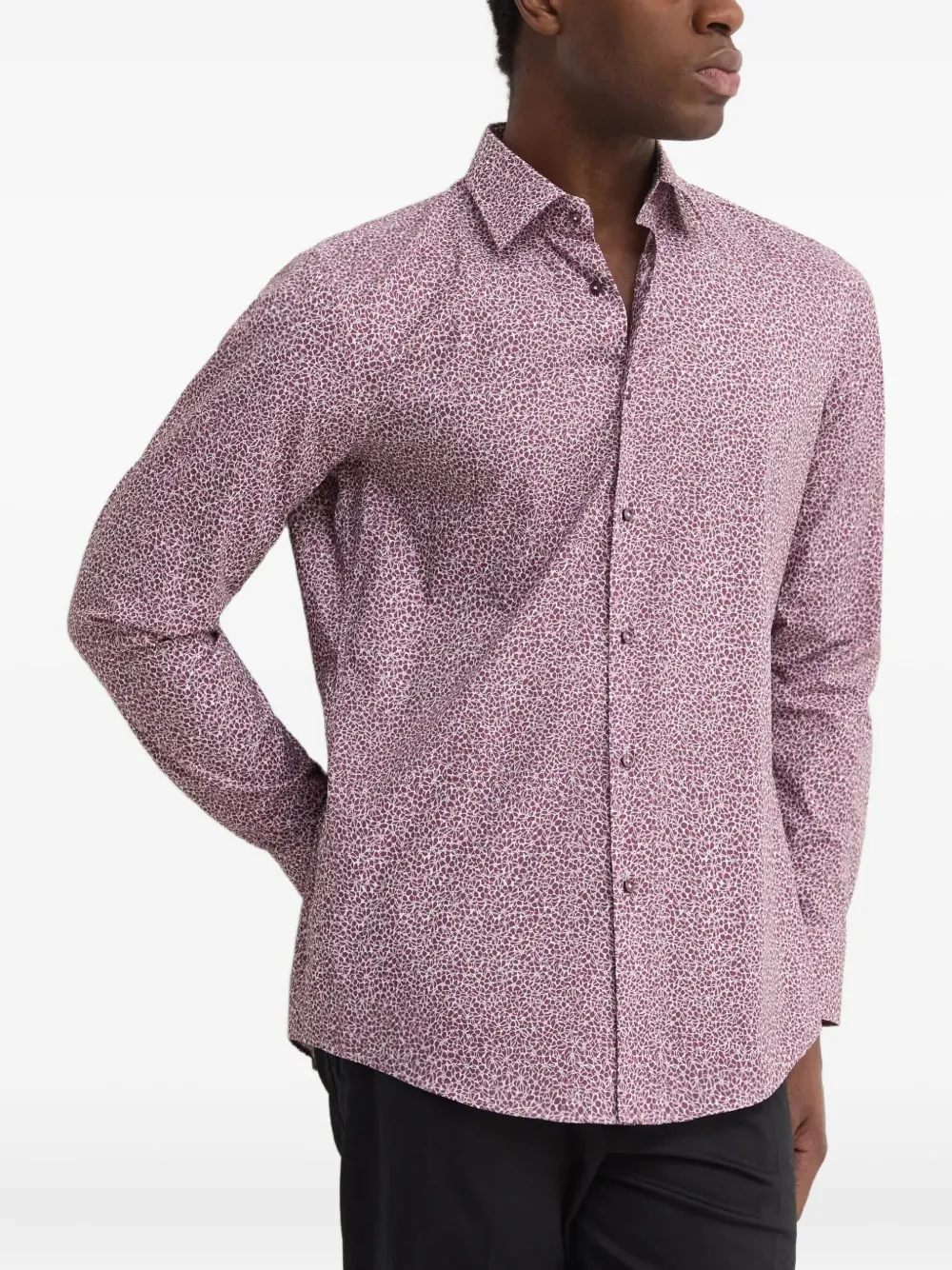 BOSS abstract-print shirt | Pink | Image 1