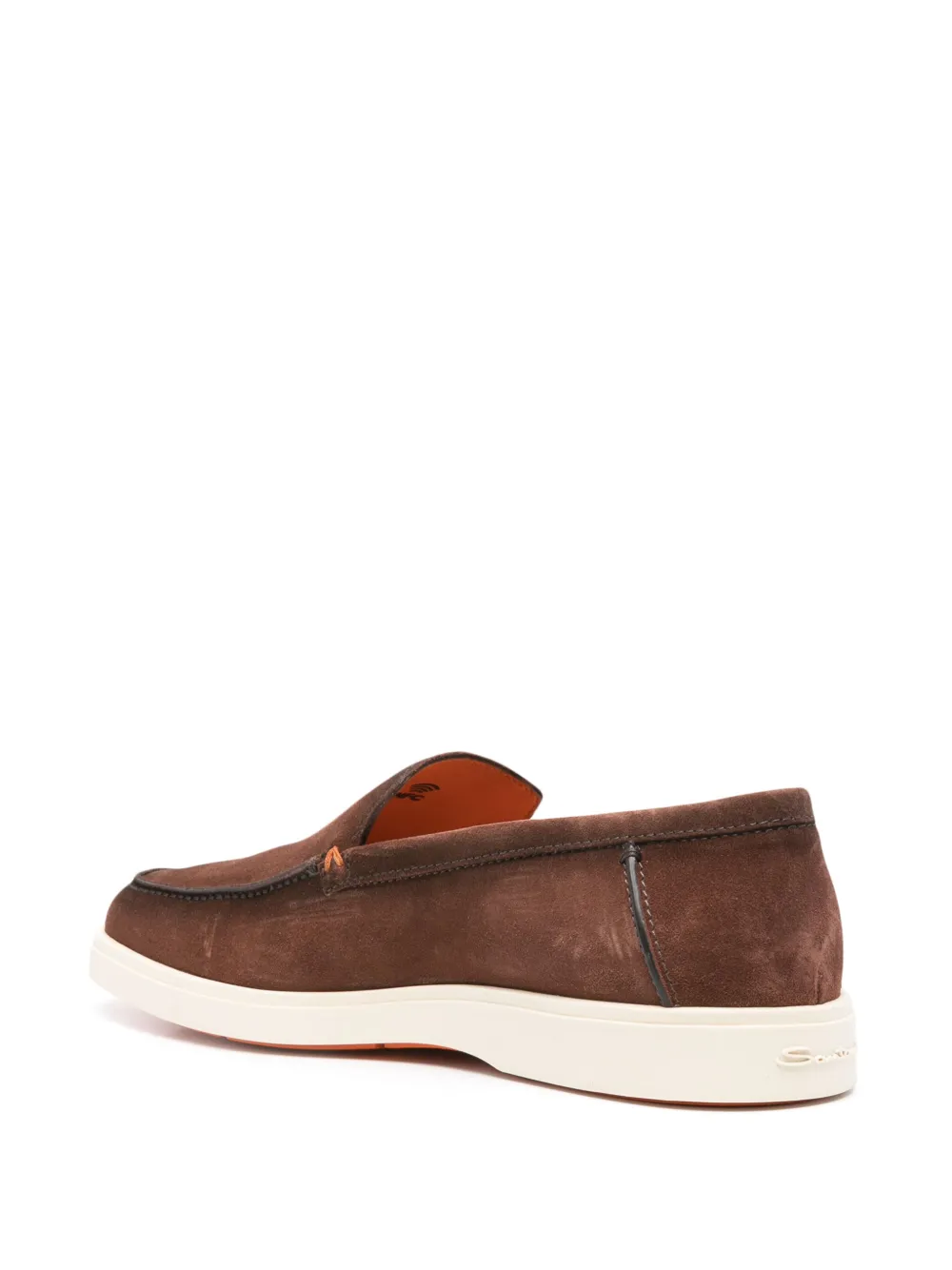 Santoni suede loafers Brown