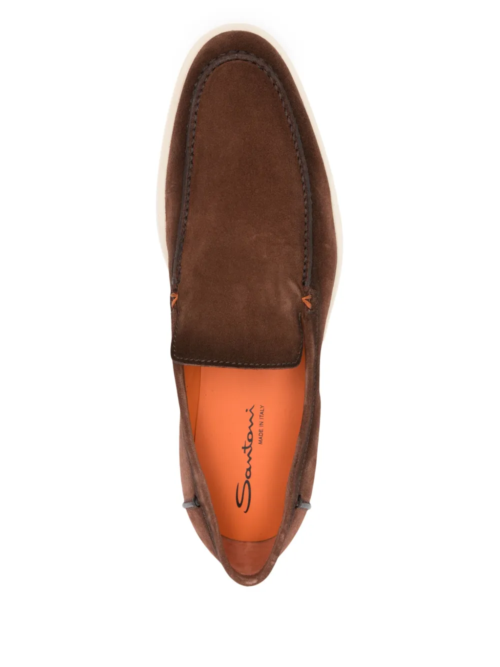 Santoni suede loafers Brown