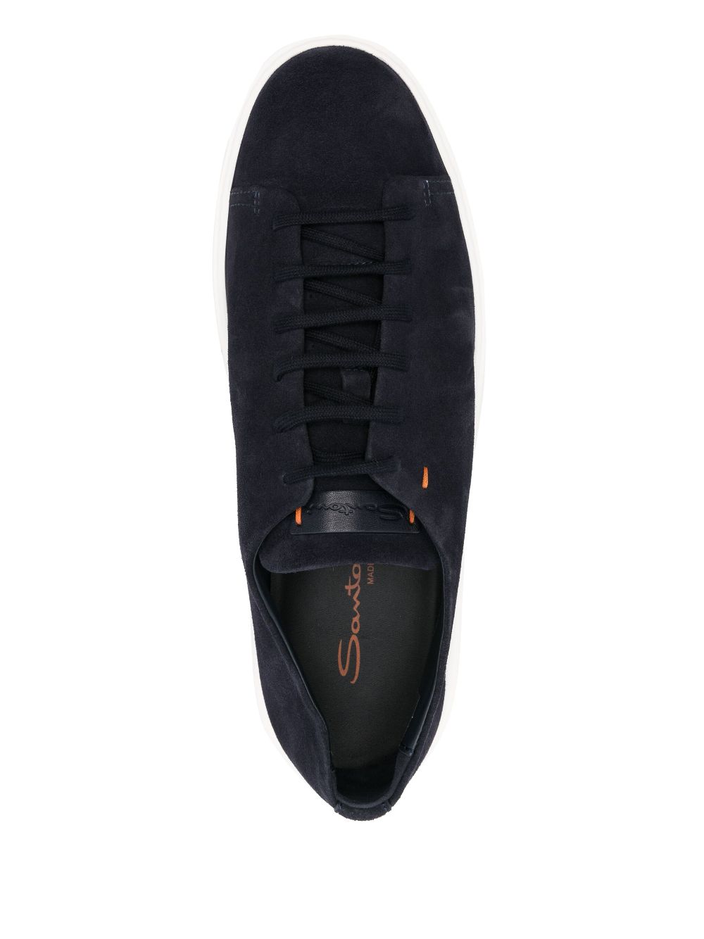 Santoni Suède sneakers Blauw