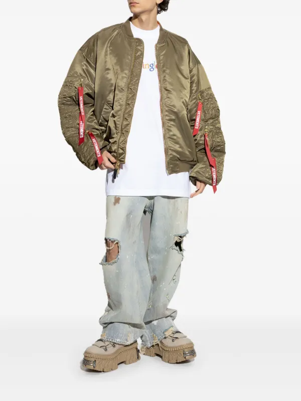 【VETEMENTS】ホワイト 'Single' オーバーサイズ Tシャツ VETEMENTSのホワイト 'For Rent' オーバーサイズ Tシャツがセール中